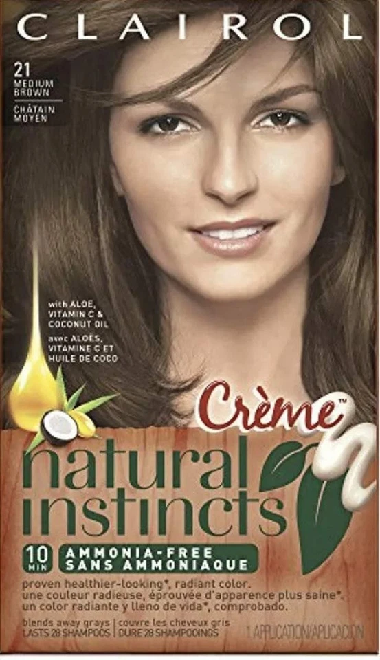 Clairol Natural Instincts, 21, шоколадный крем, средний коричневый - Изображение 1 из 1