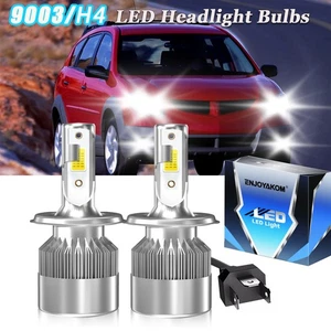 H4 9003 LED Headlights Bulbs For Pontiac Vibe 2003-2008 High Low Beam Kit White - Picture 1 of 11