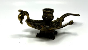 Vintage Candlestick Holder Peacock Bird Ornate Victorian - Picture 1 of 11