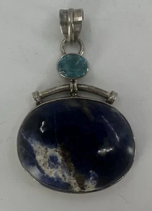 925 Sodalith & Türkis Quarz Anhänger 12,7 Gramm - Bild 1 von 5