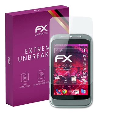 atFoliX Glass Protective Film for HTC Wildfire S Glass Protector 9H Hybrid-Glass - Image 1 of 4