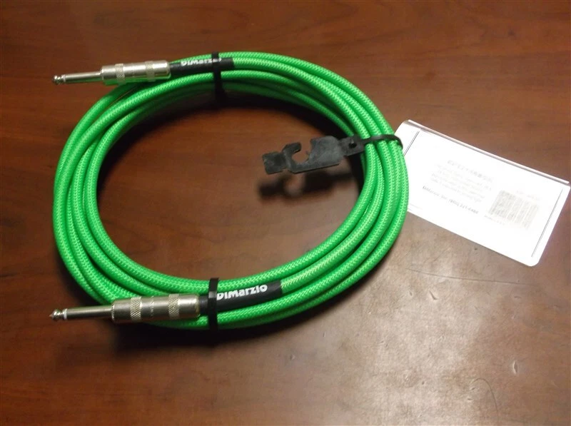 NUEVO Cable de instrumento trenzado DiMarzio 18' - VERDE NEÓN, EP1718SSGN Foto 1 de 1