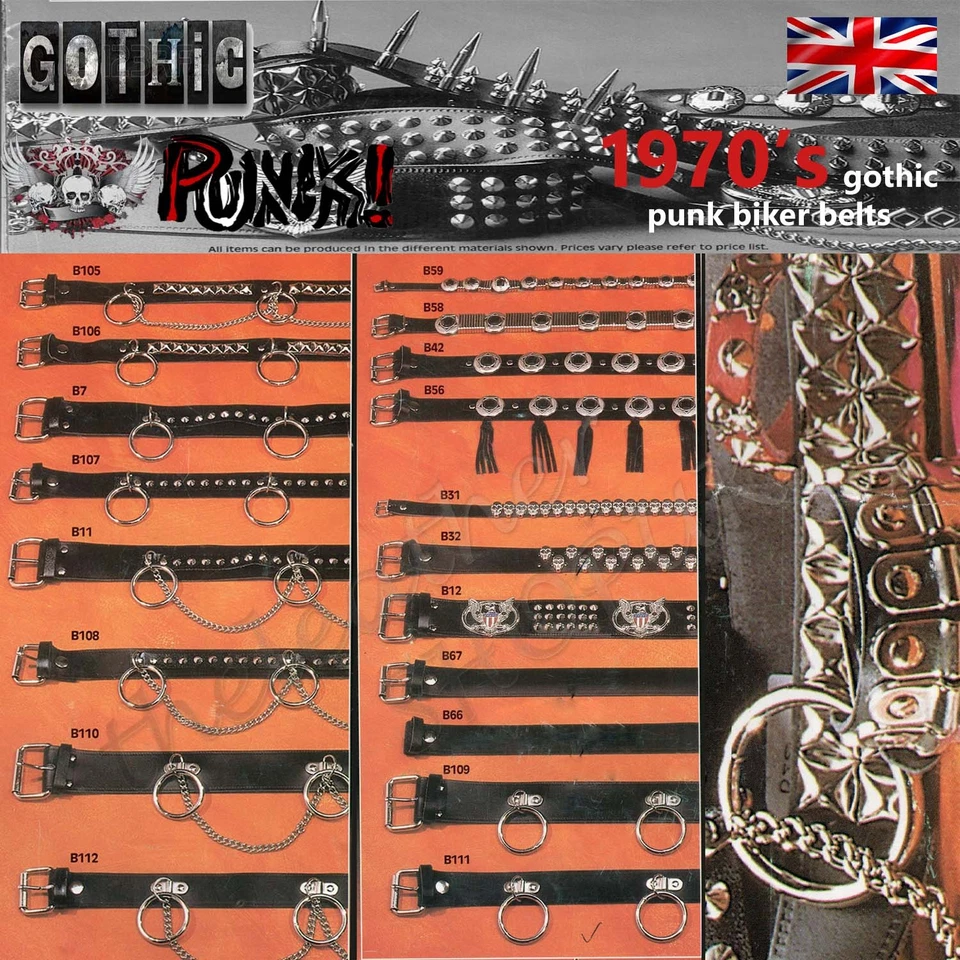 Cinturones Punk Rock Gótico Años 70 Moda Nuevo Cuero Hecho a Mano Tachonado Motociclista Foto 1 de 1