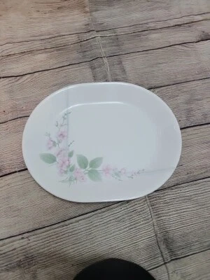 Vintage Corelle Serving Platter *Veranda* Pattern w Pink Roses 1986-1992 12x10" - Image 1 of 4
