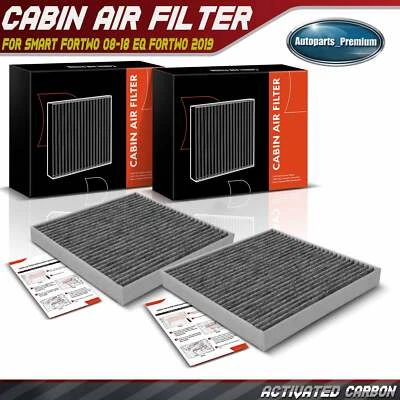 2Pcs Activated Carbon Cabin Air Filter for Smart Fortwo 2008-2018 EQ fortwo 2019 - Image 1 of 4