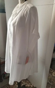 NEW Evri Womens 3X White Rayon Blouse with Cap Sleeves - Picture 1 of 7