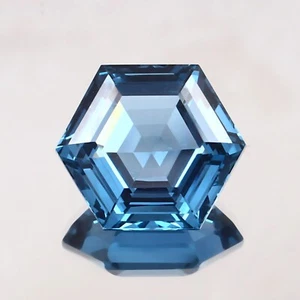 Piedra preciosa suelta corte hexagonal turmalina azul mozambique impecable natural 27,70 quilates - Imagen 1 de 6