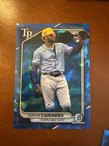 2024 Bowman Chrome SAPPHIRE Junior Caminero RC Tampa Bay #56 **Image Variation** - Bild 1 von 2