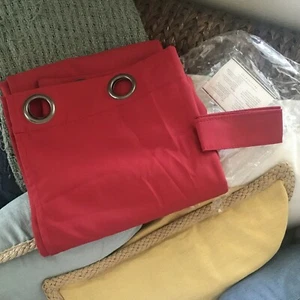 NEW Pottery Barn Sunbrella 108" grommet outdoor indoor curtain drape RED - Picture 1 of 7
