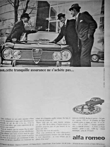 PUBLICITÉ DE PRESSE 1966 GIULIA SUPER ALFA ROMÉO BERLINE - ADVERTISING - Imagen 1 de 1