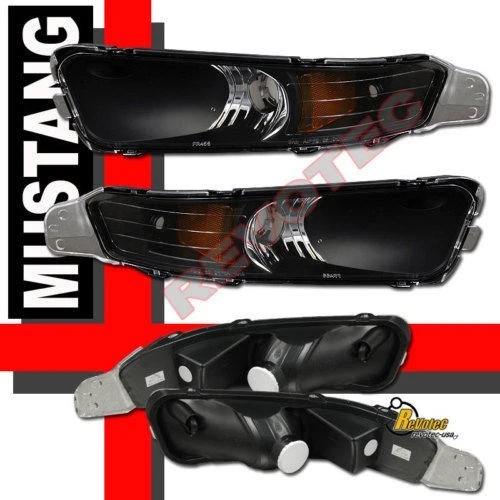 05 06 07 Luces de señalización de parachoques negras Ford Mustang 1 par  Foto 1 de 1