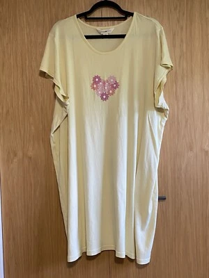 Camisón AVENUE Damas Amarillo Flor Manga Corta Largo Talla 22-24 (3X) Foto 1 de 4