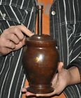 10.6"Collect Old China Bronze Ancient Medicine Rammer Crock Tank Pot Jar Statue