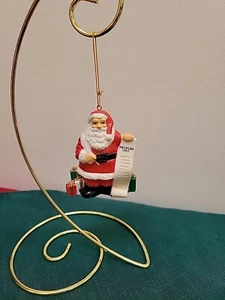 1993 Santa Claus w/list  PEOPLES Drug Store Pharmacy Christmas Ornament - Picture 1 of 5