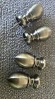 Antique Style Brass Bed Knobs, Finials X 4 New