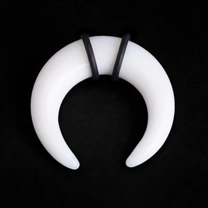 White Glass Septum Pincher Gauge / Taper - Picture 1 of 2