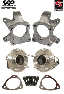 Chevy Chevelle El Camino C5 Corvette 1964-72 2" husillos de freno de disco de caída + bujes Foto 1 de 4