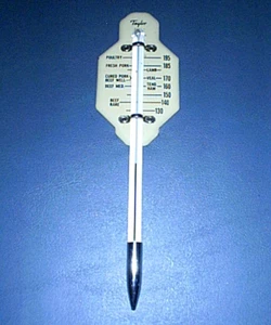 Vtg TAYLOR Kitchen Cooking Thermometer - Poultry, Pork, Beef, Ham, Lamb, Veal - Picture 1 of 3