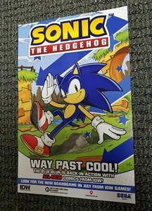 🔥 BACK IN STOCK! COMIC CON Sonic the Hedgehog POSTER IDW EXCLUSIVE SEGA RARE - Picture 1 of 3