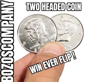 Magic Trick Gimmick Coin  Double Headed Half Dollar T2 - Picture 1 of 5
