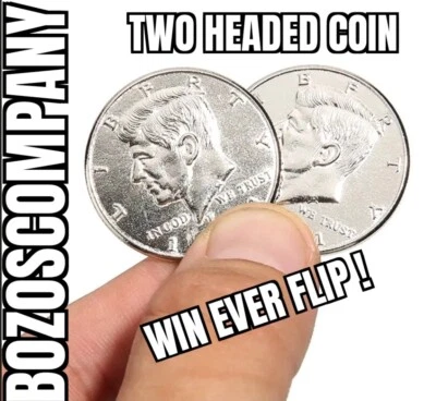 Moneda Truco Mágico Truco Doble Cabeza Medio Dólar T2 Foto 1 de 4