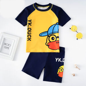 brand new ! Boys' Quick Dry Swim T-Shirt and Shorts Set Sun Clothing Set