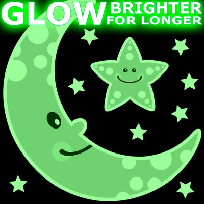 GLOW IN THE DARK CUTE MOON AND STARS Bedroom Wall Stickers ceiling baby nursery
