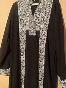 Ladies Womens Palestinian Dress White -Fully Embroidered Size M,L And XL ONLY - Picture 1 of 5