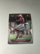 2022 Bowman Chrome University #86 Chez Mellusi Wisconsin Badgers Football Card