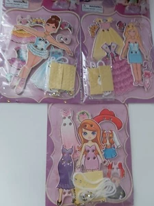 Dress up wooden doll toy xmas stocking filler gift set of 3 - Picture 1 of 10