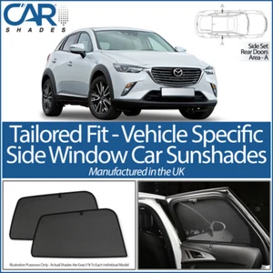 PERSIANAS PARASOL Mazda CX3 2015-22 5 puertas para coche Reino Unido adaptadas UV VENTANA LATERAL - Imagen 1 de 12