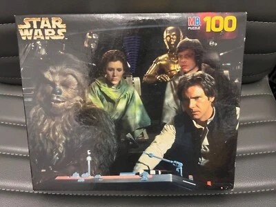 Novo quebra-cabeça Milton Bradley 100 peças Star Wars VI Han Solo Luke Leia Chewie C-3PO - Imagem 1 de 2