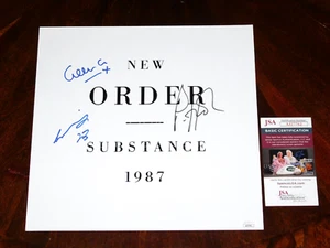 NEW ORDER PETER HOOK, STEPHEN & GILLIAN SIGNED SUBSTANCE 12X12 PHOTO JSA COA!!! - Picture 1 of 1