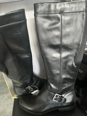 Kim Rogers Women's Casual Tall Riding Boots Black Size 9 Medium, Stretch Calf Foto 1 de 4