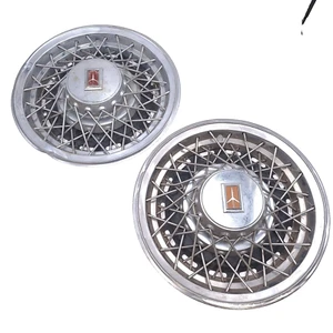 Oldsmobile 1980-84 88 98 Custom Cruiser 15" Wire Hubcap Wheel Cover Pair - Picture 1 of 16