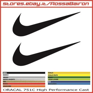 KIT 2 ADESIVI NIKE LOGO mm.150 x 54 - STICKERS AUFKLEBER PEGATINAS DECALS - Imagen 1 de 1