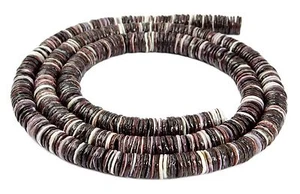 😏 Violette Auster XL-Strang Heishi Scheiben Perlen 3, 5 & 8 mm Muschelperlen 😉 - Picture 1 of 4