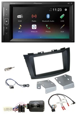 Pioneer DAB Lenkrad 2DIN Bluetooth USB Autoradio für Suzuki Swift ab 2011 - Bild 1 von 4
