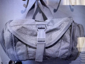 Bella Russo Travel Collection Purse Tote Toiletries Roll Bag Gray.  Round Style - Picture 1 of 8