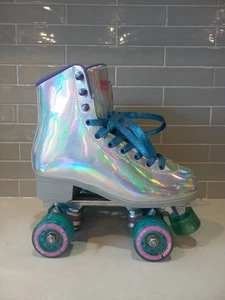 Patines holográficos Impala para acera para mujer EE. UU. 9 Reino Unido 8 - plateados cuádruples púrpura - Imagen 1 de 15