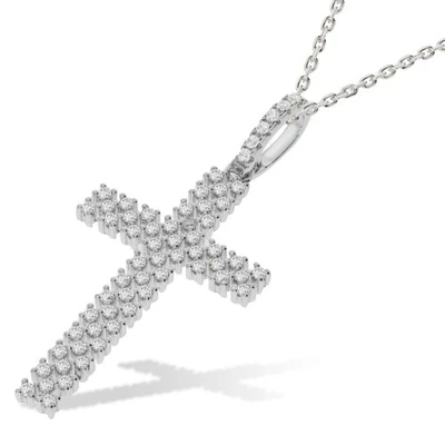 Contempory Cross With Chain Solid Sterling Silver Luxurious Packaging - Image 1 of 3