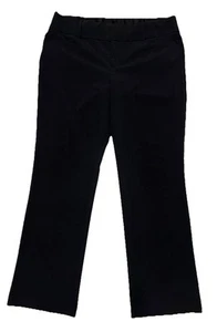 APT 9 Size 14 Black Dress Pants Straight Wide Leg Pockets Womens - Picture 1 of 4