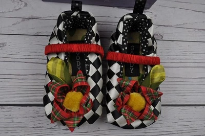 Goody Goody Baby Girl Shoes Black and White with Flower Fancy 0-6 Months Holiday - Image 1 of 4