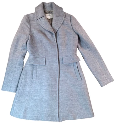 Abrigo Banana Republic Mezcla Lana Mujer Talla XS 4 Broches Ocultos Gris Foto 1 de 4