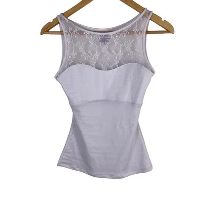 Camiseta sin mangas Spanx piel y elegante talla S encaje barco camisola moldeadora lila lavanda Foto 1 de 4