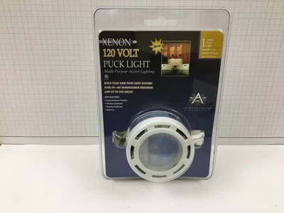 American Lighting 20W Xenon Puck Light 6' Power Cord, 120 Volt, White LVPX20WH - Image 1 of 4
