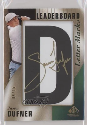 2021 SP Game Used Leaderboard Letter Marks /15 Jason Dufner #LM-JD Auto - Image 1 of 2