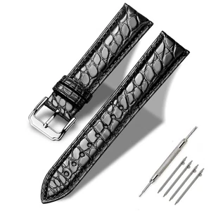 Moran Alligator Leather Quick Release Watch Band 18mm 19mm 20mm 22mm 23mm 24m... - Picture 1 of 7
