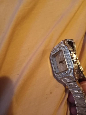 Men's Stainless Steel Moissanite Watch - Image 1 of 4