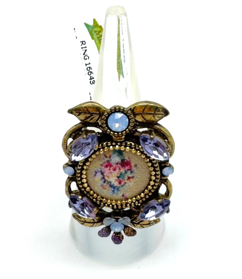 Красивый Michal Negrin кристалл кольцо женщин регулируемый #35 # - Изображение 1 из 4